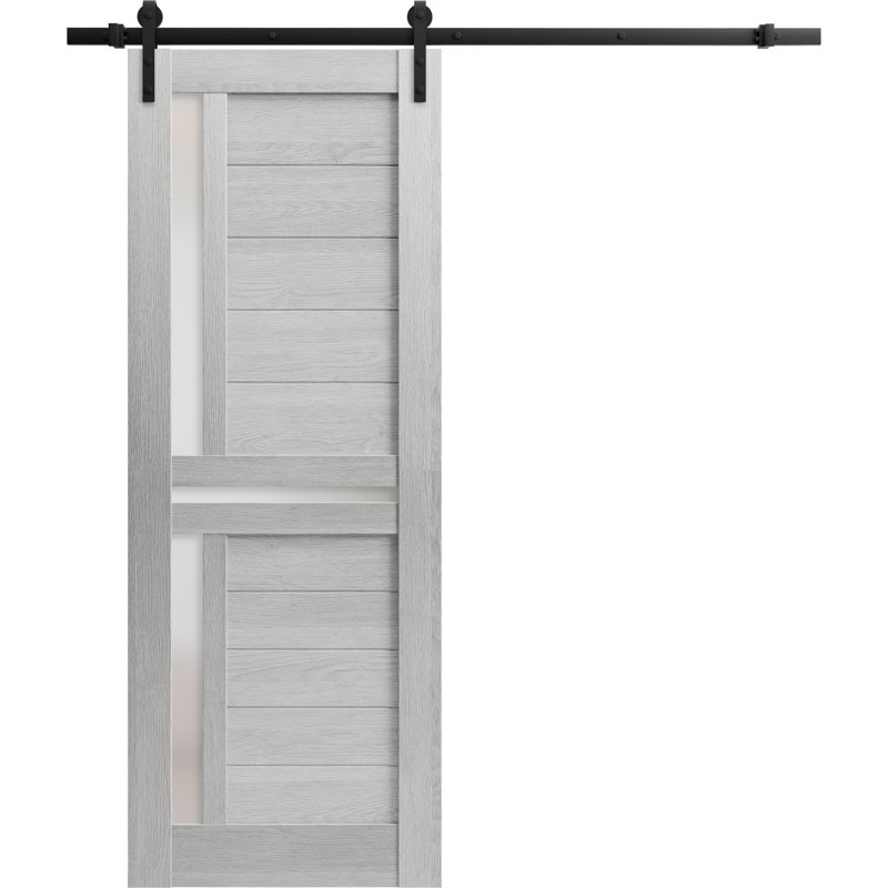 Porte de grange en bois givré Veregio, 28 po x 84 po