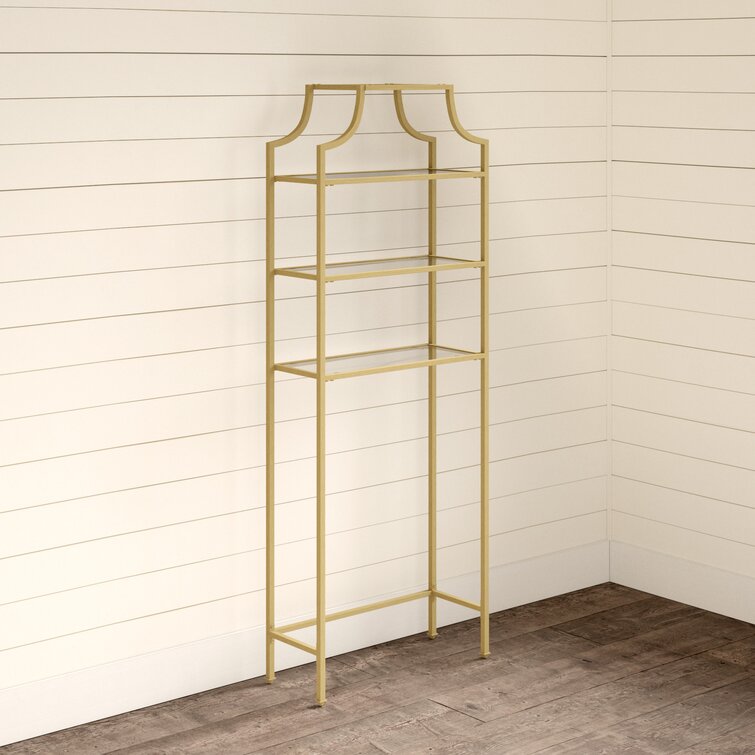 Filigree Bathroom Collection Gold 3-Tier Iron Freestanding Bathroom Shelf  (36-in x 14.5-in) at