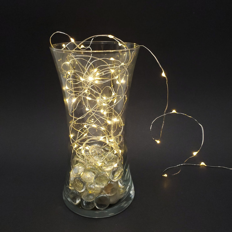  Battery Operated LED Fairy String Lights with Timer, Warm White