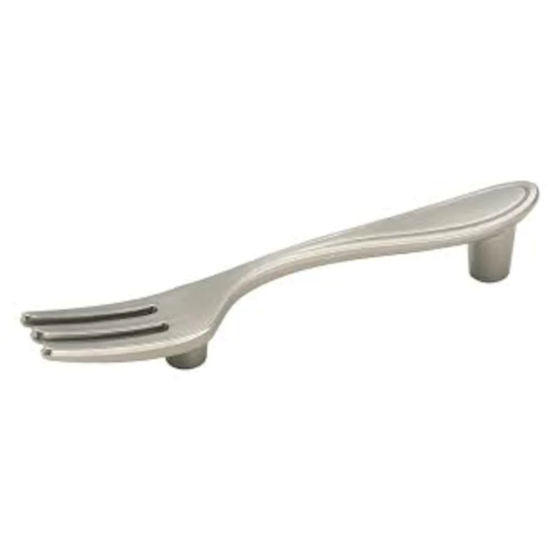(Paquet de 5) Poignée de fourche 3 pouces nickel satiné