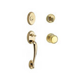 Columbus Handleset with Single Cylinder Deadbolt and Door Knob and Rosette