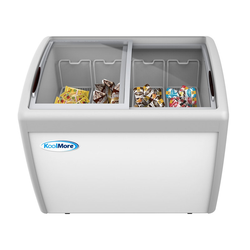 40 in. Commercial Glass Top Ice Cream Display Freezer - 9 cu ft. MCF-9C.