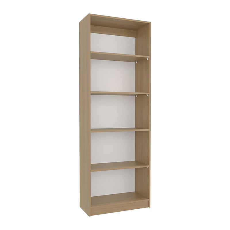Bibliothèque, 4 tablettes, bois manufacturé