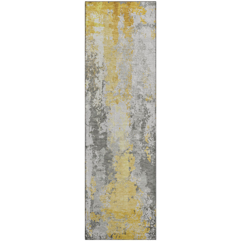 Premium Machine Washable Stallings AMF1848 Abstract Rug, Runner 2'3" x 7'6"