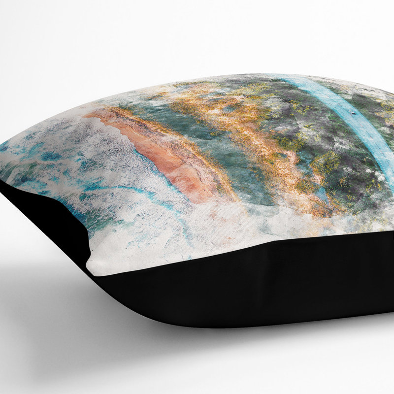 Square Cushion, Black, 40cm H x 40cm W x 15cm D