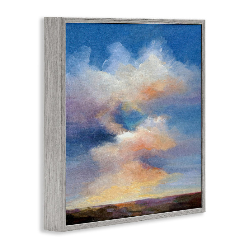 Giclée encadrée de nuages lumineux au coucher du soleil, design par Karen Hale, H 24 po x l 24 po