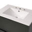 Meuble-lavabo de 30 po avec lavabo en céramique et tiroirs pleine extension, glissières de tiroir à fermeture en douceur, conception cannelée-122274311