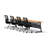 Lyndzi Rectangle 4 Person Flip Top 72'' L Modular Training Table and Chair Set with Casters and Modesty Panel and Cable Management