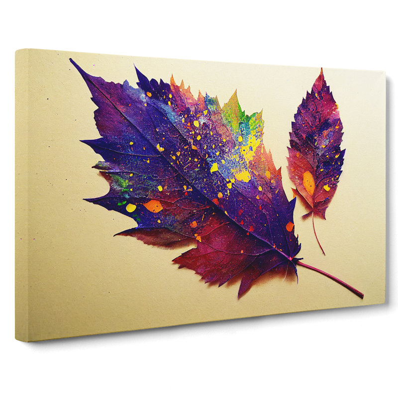 Paint Leaf Splash Vol.1 - Wrapped Canvas, 35cm H x 50cm W x 3cm D