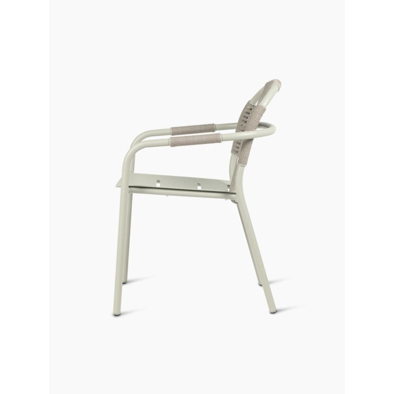 Cleo Outdoor Dining Armchair, Misty Dots, Sage Green