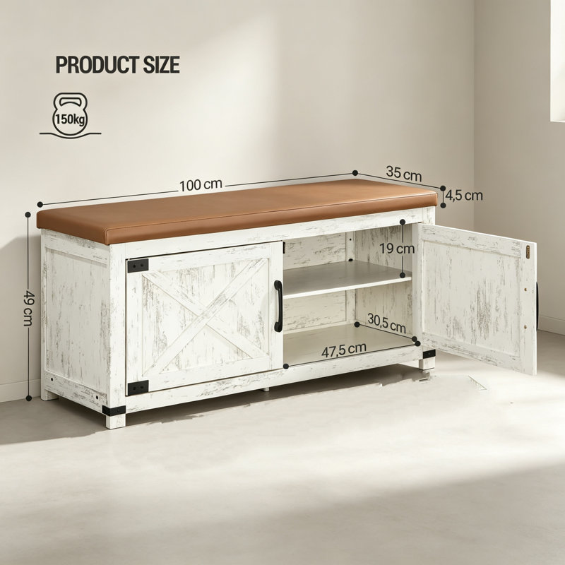 12 Pair Shoe Storage Bench