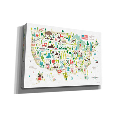 «Illustrated USA» par Michael Mullan, art mural sur toile