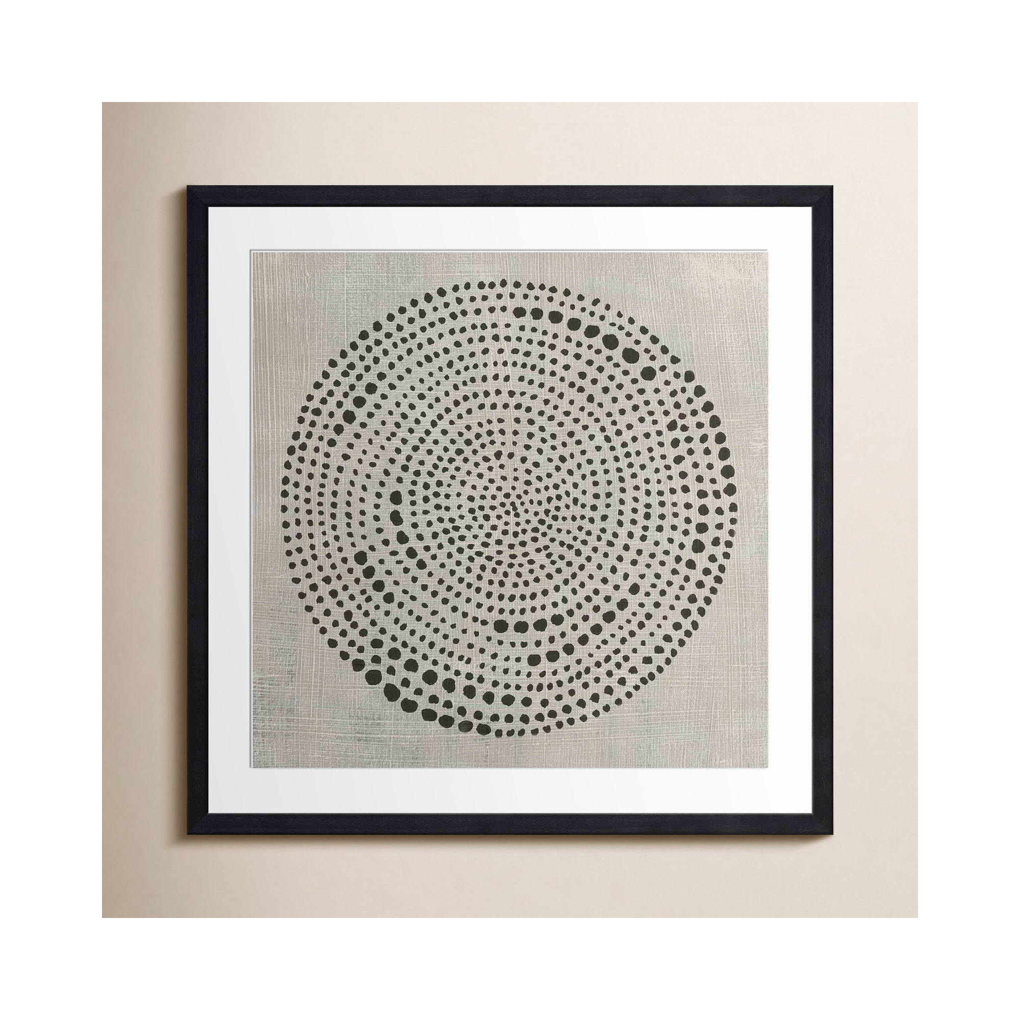 Mythos I, Black Single Picture Frame with Mat, 20" H x 20" W