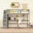 Full Size Loft Bed With Built-in Desk, Bookshelves And Storage Staircase For Kids,teens,adults-1806458929