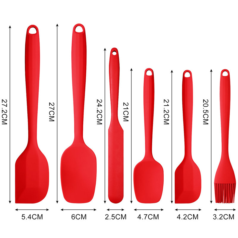 Ensemble de 6 spatules / Turner, Rouge