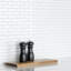 Metro Brick Subway Glossy White 10-1/4" x 11-1/2" Porcelain Mosaic Floor and Wall Tile