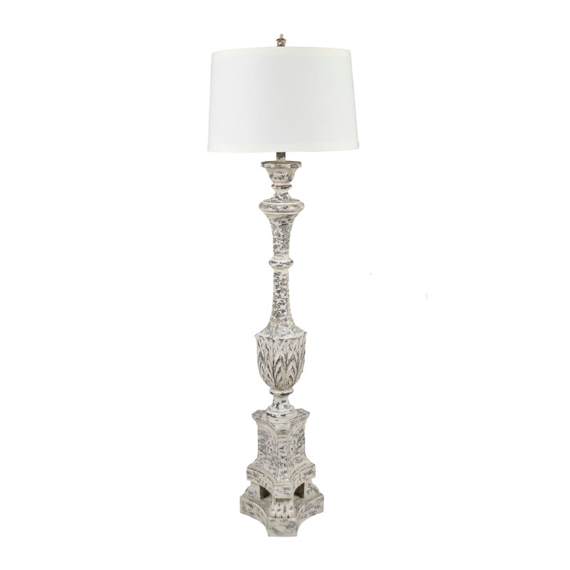 67" Lafayette Floor Lamp With White Shade