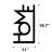 Stylish Decorative Metal Wall Accessory, Black, 11.0 x 19.7 inches | 100% Metal, Thickness: 0.05 inches | Perfect for Home Decor & Modern Interiors, Durable Design for Lasting Elegance