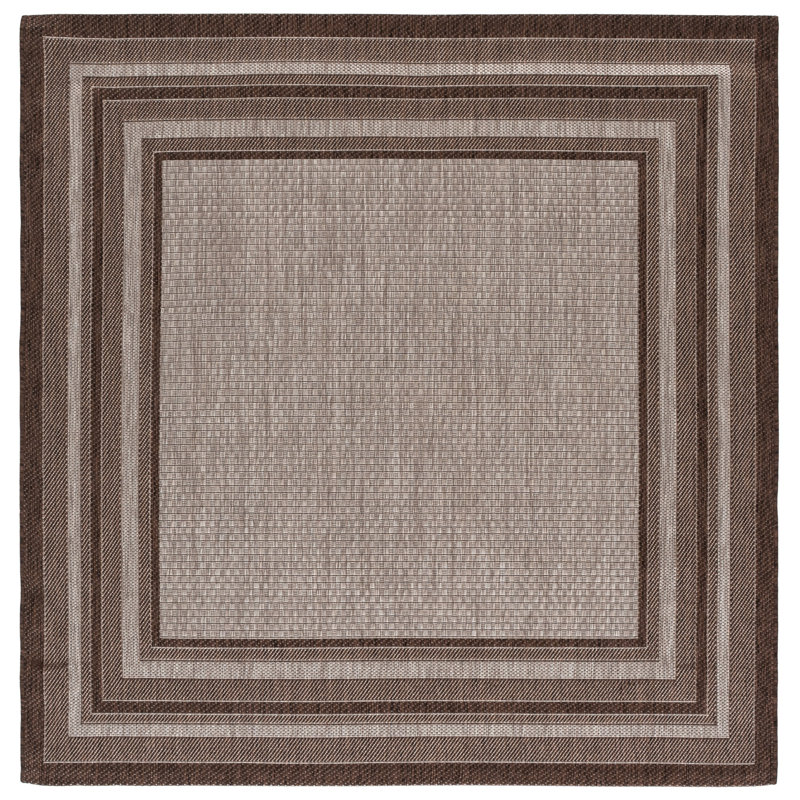 Courtyard Performance Geometric Indoor/Outdoor Area Rug, 6'-7" x 6'-7" Square