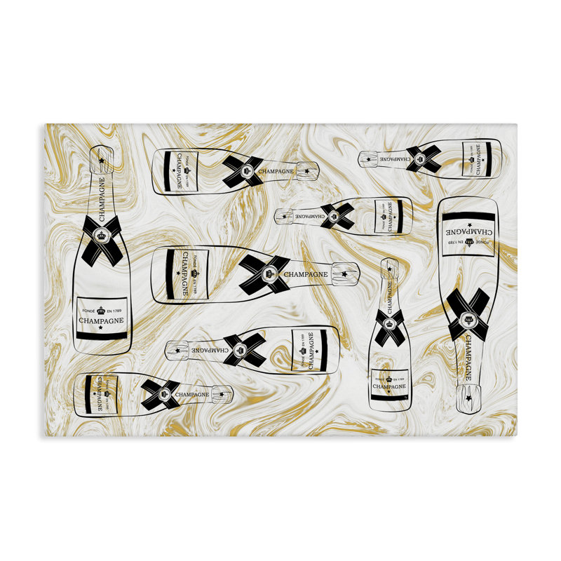 Toile dorée sur toile champagne dorée par Martina Pavlova, H 20 po x l 30 po