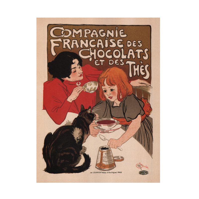 Theophile, Alexander Steinlen, compagnie française des Chocolats et des thés, H 19 po x l 14 po