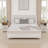 17.7'' W Farmhouse Nightstand With Built-in Outlets, 2 Drawers and Open Shelf-393764290