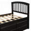 Lit rangement en bois massif avec 6 tiroirs-1831931338