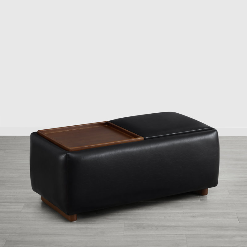Arika 37'' Wide Rectangle Upholstered Storage Ottoman