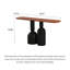Console avec piédestal sculptural, table d'entrée en bois massif pour le couloir du salon-133218222