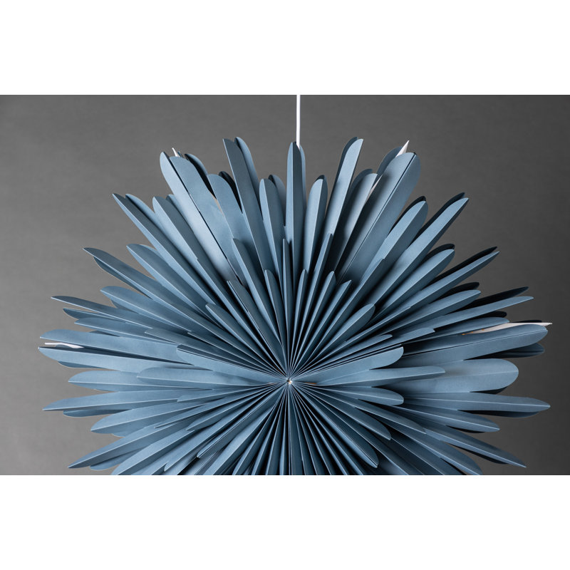 Brooklana 1 - Light Geometric Pendant, Grey/Blue, 80cm H x 80cm W x 80cm D