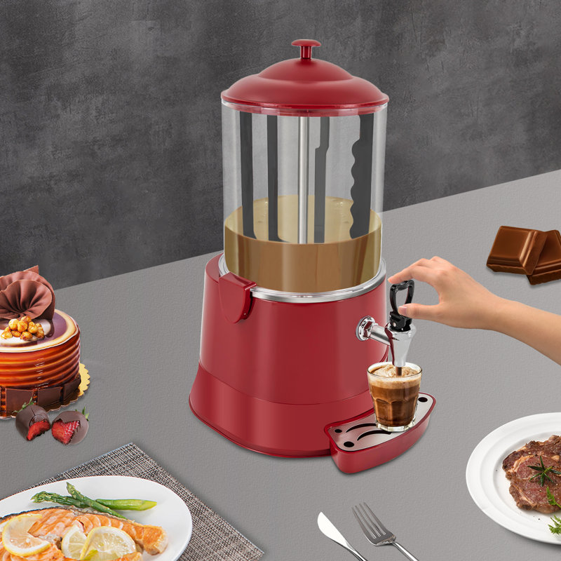 10L Hot Chocolate Maker Machine Beverage Dispenser, Red