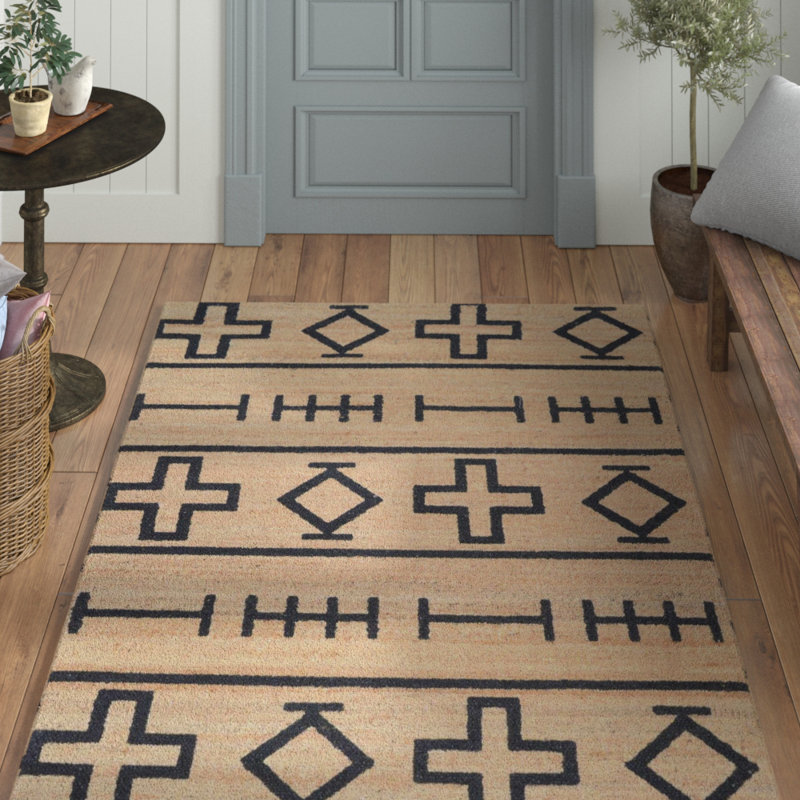 Calkins Geometric Hand Woven Area Rug, Rectangle 122 x 183cm