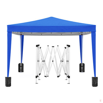 10 'x 10' auvent pliable avec 4 parois latérales amovibles abri pour événement extérieur Upf 50 + tentes portatives pour les fêtes Plage camping mariage Ez Pop Up auvent 4 pièces sac de poids + sac de transport