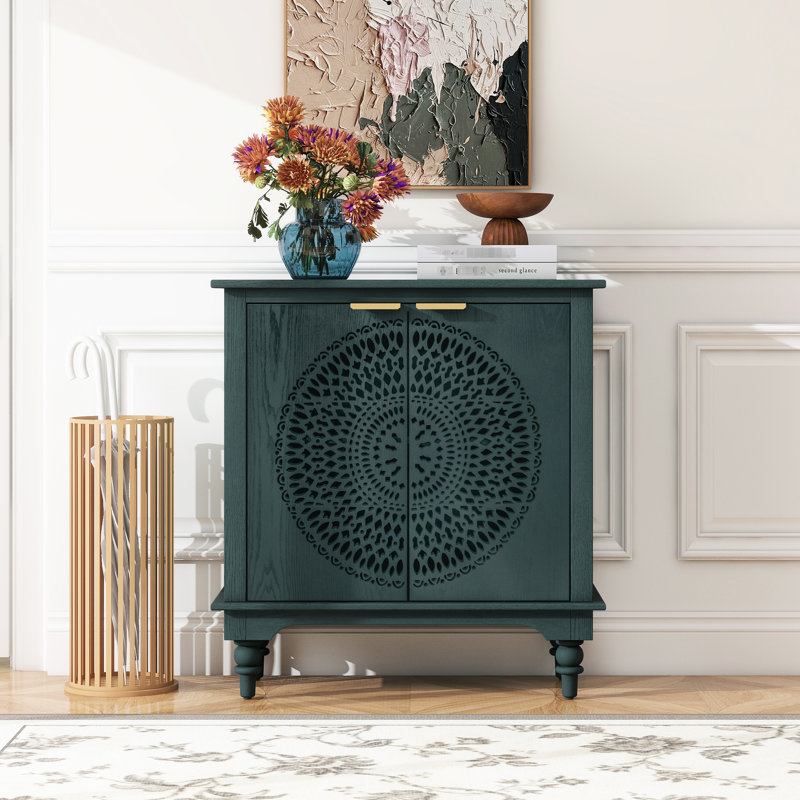 Armoire décorative avec pieds en bois massif American Design