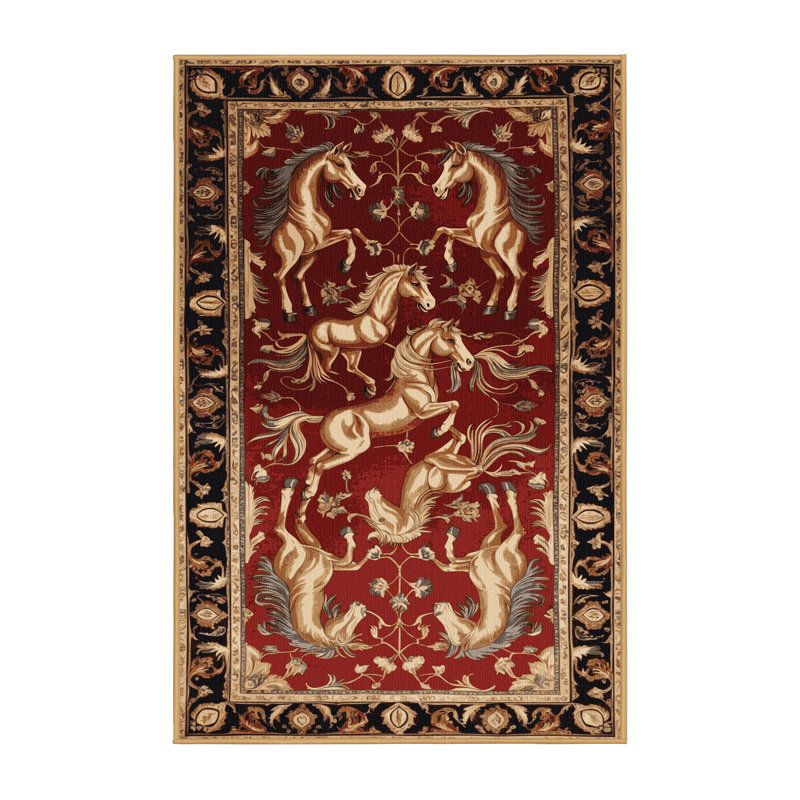 Tapis brun lavable à la machine, Rectangulaire 8 pi x 10 pi