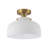 1-Light Modern Opal Glass Semi Flush Mount