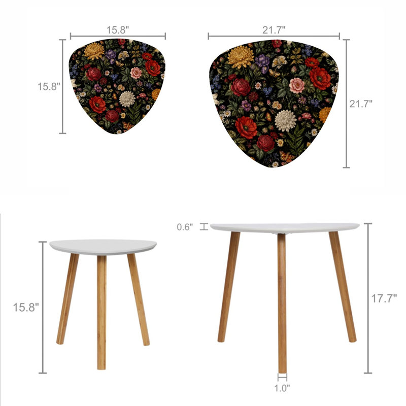 Ensemble de 2 tables basses gigognes Triangle