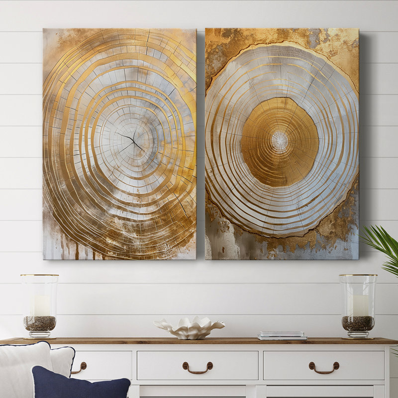 ABSTRACT Series CCXIV - Toile tendue avec châssis de qualité supérieure - Prêt à être accroché, H 12 po x l 16 po