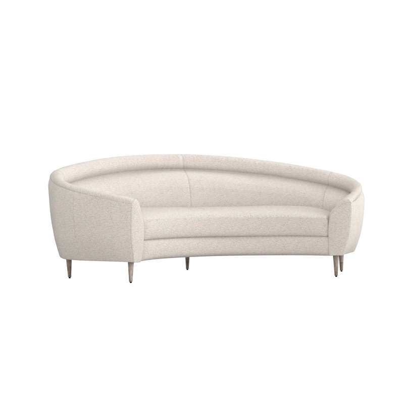 Capri Upholstered 94'' Sofa, Drift Chenille, Light Gray
