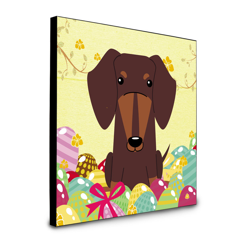 Sentire Animals Artwork Wall Panel, Chocolate Dachshund