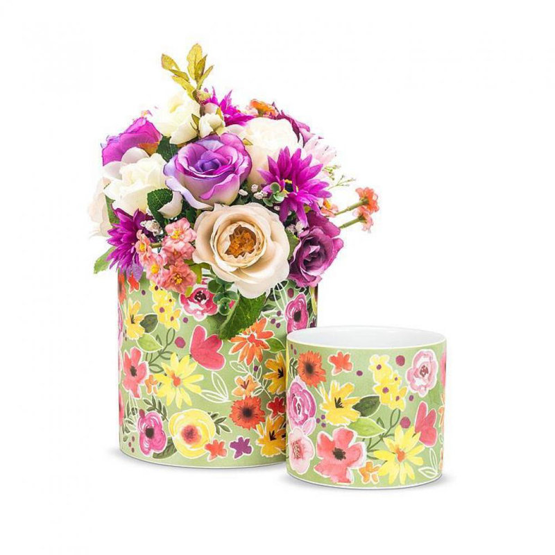 Cache-pot en céramique Brisyn, H 4 po x l 4,5 po x P 4,5 po