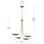 Lustre 4 lumières en bronze champagne Palmela-129687649-129742220