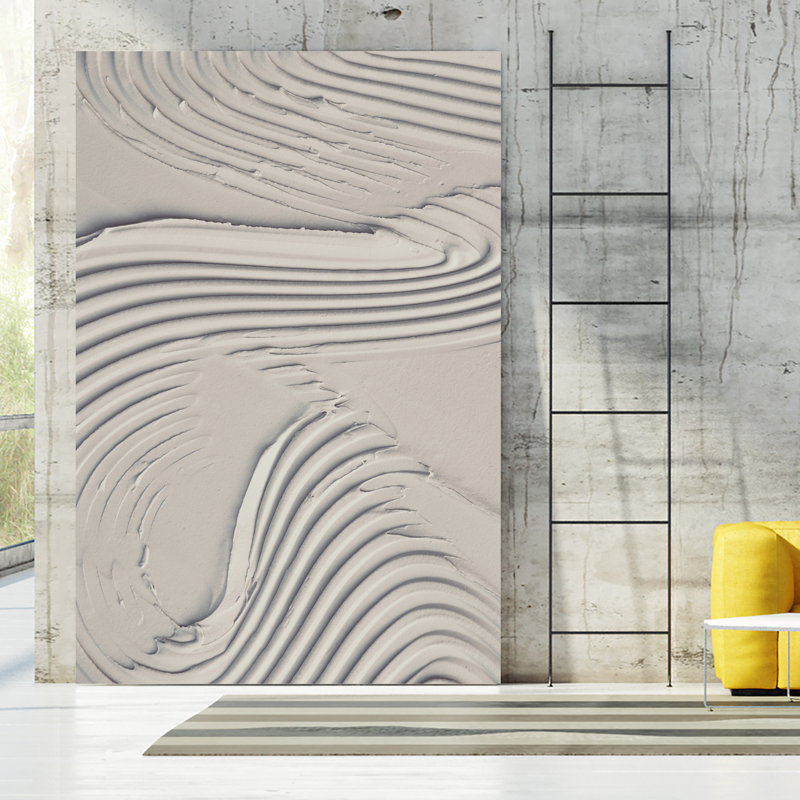 «Mud Texture 14 Beige» par Pictufy, H 72 po x l 48 po