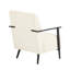 Comfortable 25.68" Lounge Chair In Beige With Upholstery And Strong Metal Legs For Office Modern Style Solid Base Area