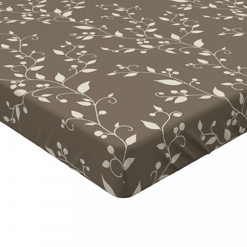 Microfiber Floral Fitted Sheet, Full Fitted Sheet