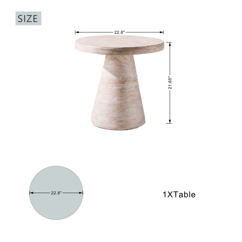 Table d'appoint ronde pour l'extérieur