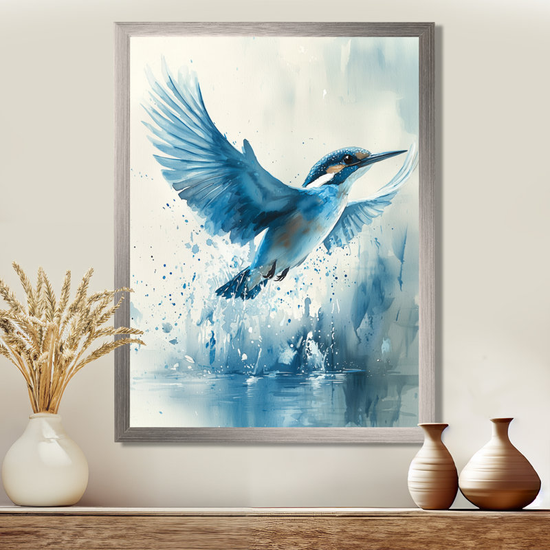 Webster - Animals Canvas Wall Art, Argent argent, H 32 po x l 24 po, Reproduction encadrée sans passe-partout