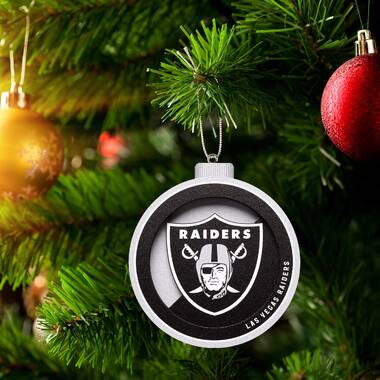 Oakland Raiders Silver Star Ornament