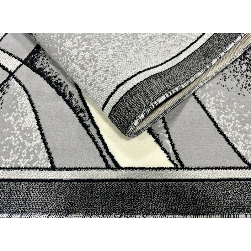 Tapis contemporain moderne abstrait 5X7 pour salon chambre à coucher