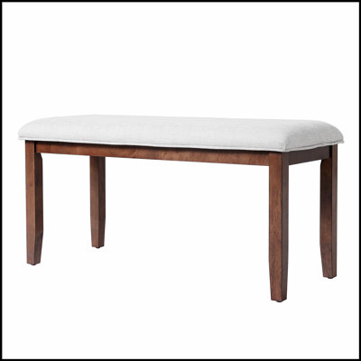 Upholstered Bench For Bedroom And Living Room, 38-Inch Entryway Bench With Padded Seat And Solid Wood Legs For Indoor Use